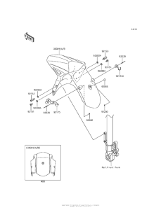 KLE650 Крыло переднее