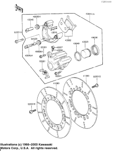 KZ700 Передний суппорт