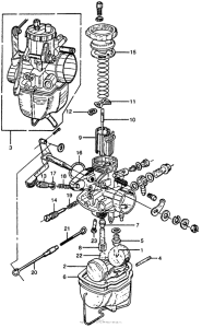 CB77 Left carburetor