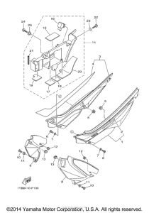 XT250F Боковые обтекатели