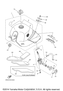 XT225TC Топливный бак
