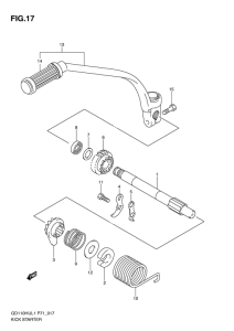 GD110 Ножной стартер