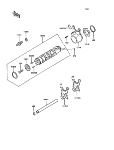 ZX400 Change drum / shift fork