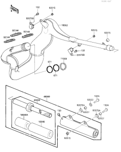 KX500 Muffler comp