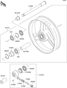 ZX600 Переднее колесо
