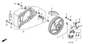 SH125D Rear wheel / swingarm
