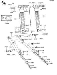 KZ1000 Swing arm / shock absorbers