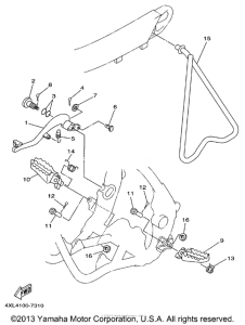 YZ125K1 Подножки