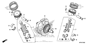 VT1300CT Коленчатый вал и поршни
