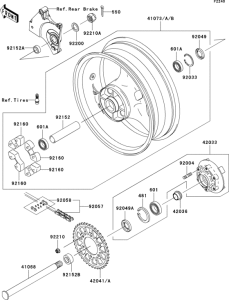 ZR1000 Задняя ступица колеса