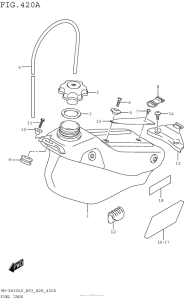 RM-Z450 Топливный бак
