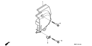 CB250 Левая задняя крышка картера