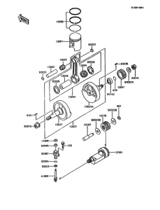 KMX200 Коленвал и поршни
