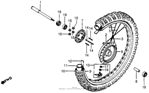 CR250R Front wheel 81
