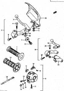 DR500 Left handle switch