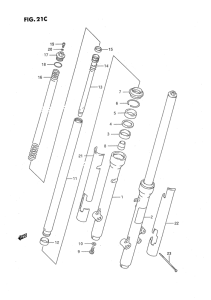 RM80 Вилка передней оси