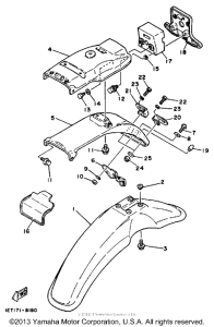 XT350AC (CA ED.) Крыло