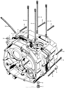 CL100 Right & left crankcase