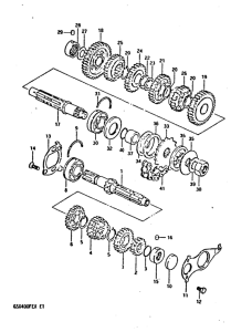 GSX400 Трансмиссия