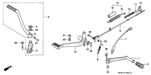 NSR50S Pedal / kick starter arm