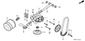 XRV650 Насос масляный  / фильтр масляный