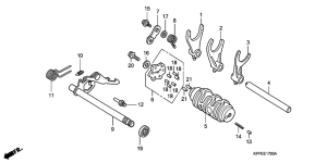 CBR125RS Барабан переключения передач