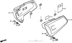 CB125S Side cover 85