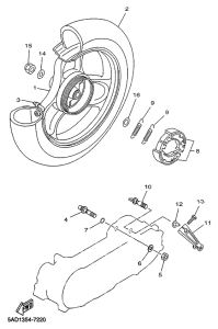 YN50R Переднее колесо