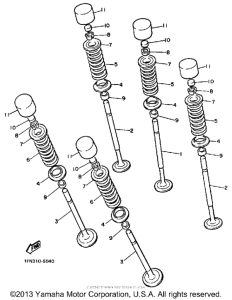 XJ700XSC Клапана