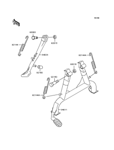 ZX1100 Подножка