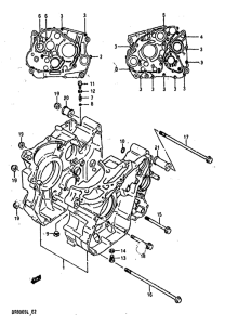 DR800 Картер двигателя