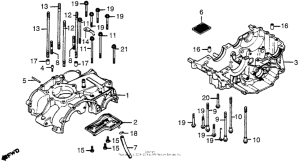 XR500 Картер двигателя