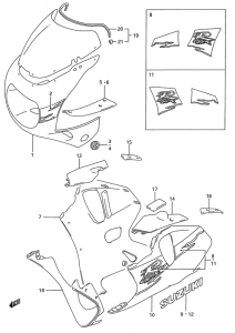 GSX-R750 Cowling body