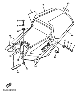TZ250 Сиденье и держатель