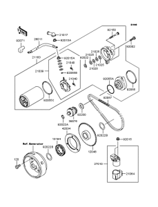 BJ250 Starter motor / starter clutch
