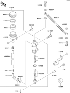 EX500 Задний торм цилиндр