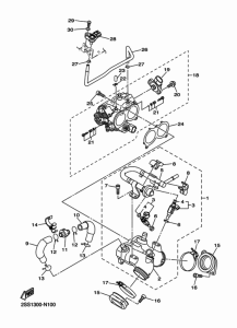 XVS1300CU Впускная система 1