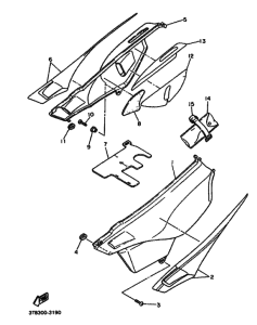 XT600E Боковая крышка