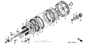 CR80RB Сцепление