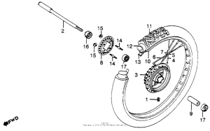 XL500S Xl500s front wheel 79-81