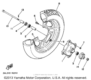 YSR50T Переднее колесо