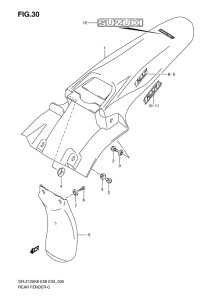 DR-Z125 Заднее крыло