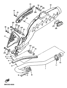 XT500 Выхлопная система