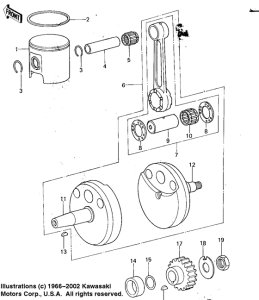 KX125 Crankshaft / piston