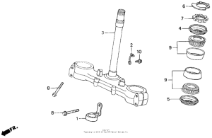XR600R Траверса нижняя