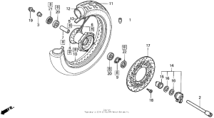 VT1100C2 Vt1100c2front wheel