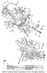 XV750U Головка цилиндров
