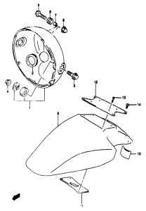 GSF1200S (ABS) Переднее крыло