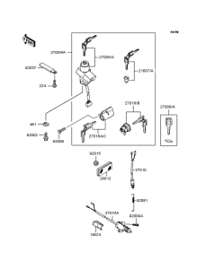 KLE400 Замок зажигания