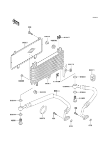 ZX600 Масляный радиатор